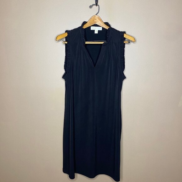 Michael Kors Black Sleeveless Ruffled Mini Dress - every closet must have staple - Picture 1 of 12